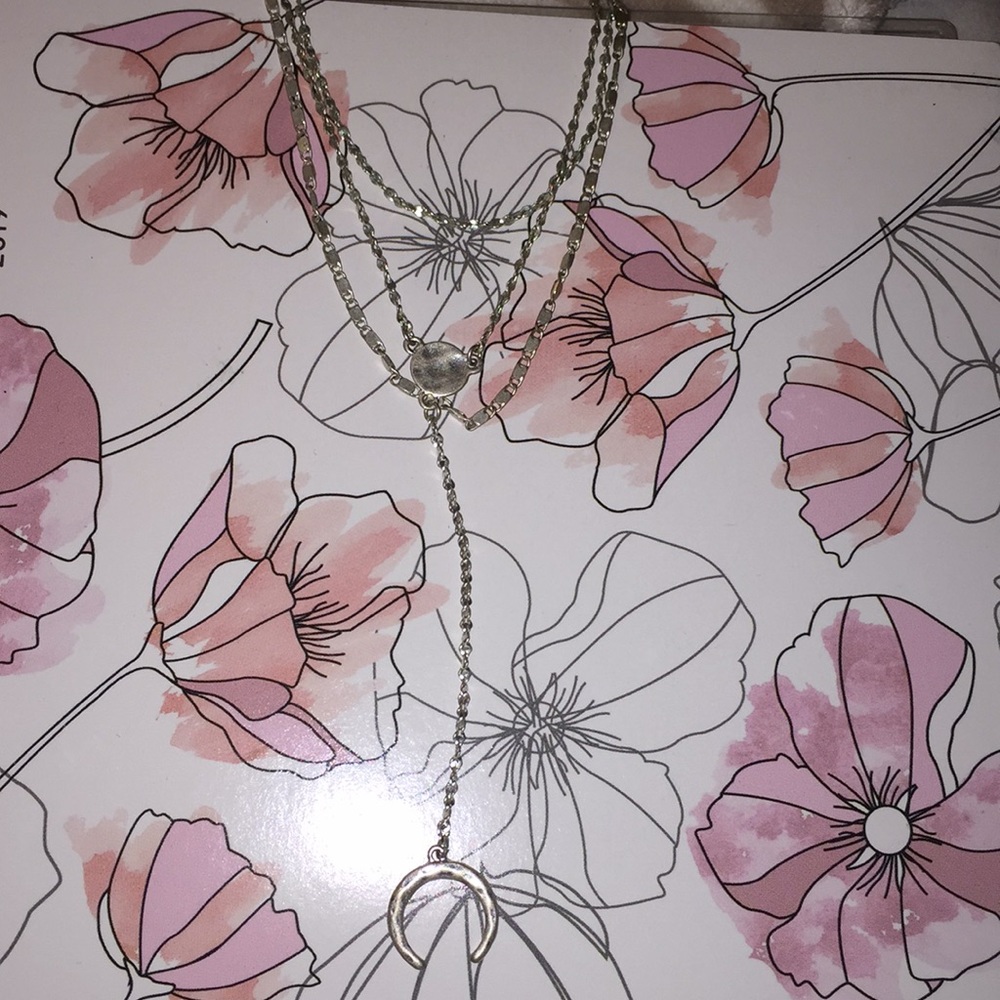 layered crescent necklace